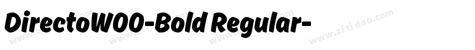 DirectoW00-Bold Regular字体转换